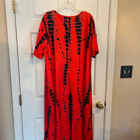 Women Plus Size Tie Dye Dress Loose/Relaxed Fit Summer Vacation Beach Dress 22W - Picture 7 of 11